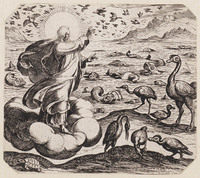 TvB G 3894
<br/>
God schept de vissen en vogels
<br/>
<em>Tempesta, Antonio (1555-1630)</em>